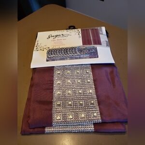 Wine Showrer Curtain With Clear Sets